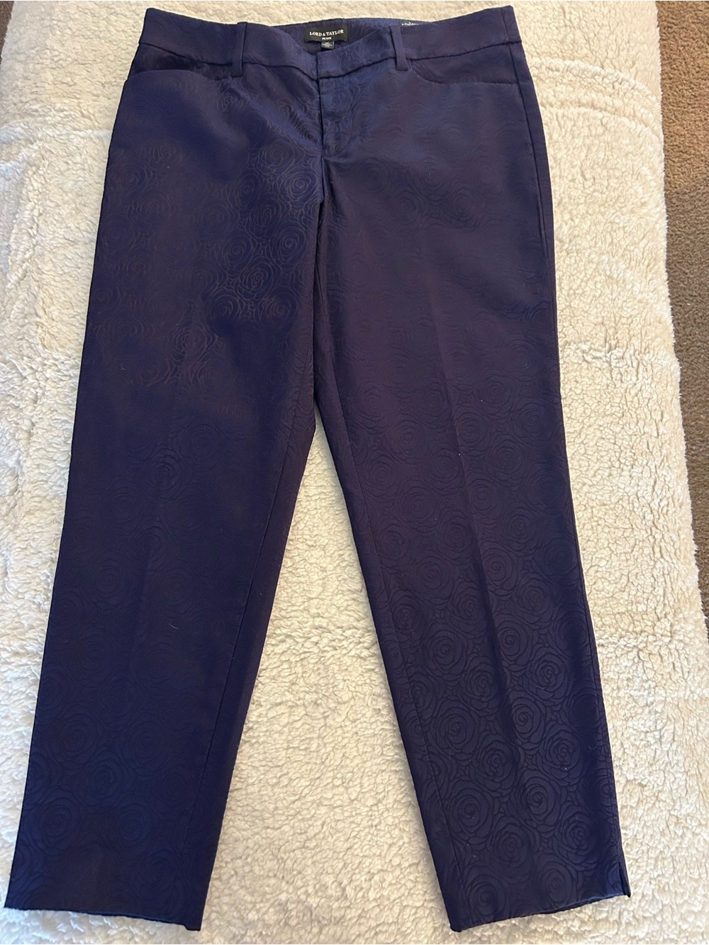 Ladies Purple Patterned Dress Pants